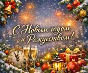 Поздравляем с наступающим Новым годом и Рождеством!