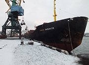 В Мурманске сухогруз «Павел Вавилов» готовится к отправке с щебнем в порт Сабетта