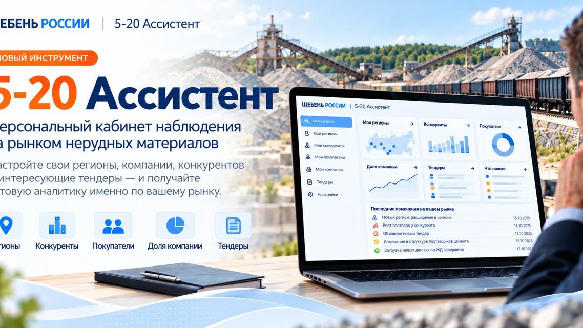 «5-20» Ассистент: теперь у каждого свой рынок нерудных материалов