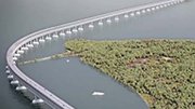 В Керченском проливе приступили к строительству временного моста