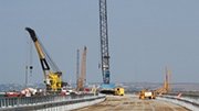 Для строительства Керченского моста доставлено свыше 3 млн. тн щебня и песка